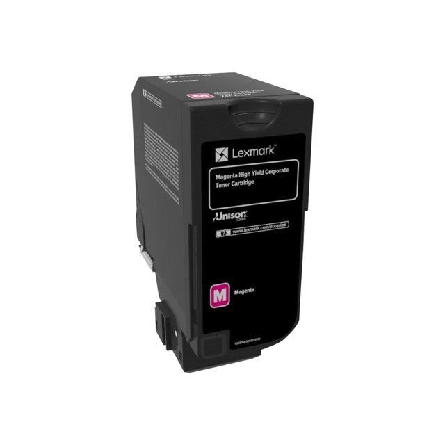 Lexmark D'origine Lexmark CS 725 dte toner (74C2HME) magenta, 12 000 pages, 2,04 centimes par page - remplace toner 74C2HME pour Lexmark CS 725dte