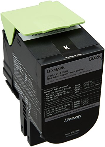 Lexmark D39origine Lexmark 80C20K0 802K toner noir 1 000 pages 446 centimes par page remplace Lexmark 80C20K0 802K toner