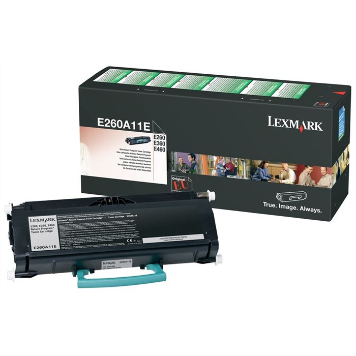 Lexmark D39origine Lexmark E 462 DTN toner E260A11E noir 3 500 pages 314 centimes par page remplace toner E260A11E pour Lexmark E 462DTN