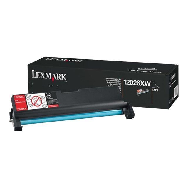 Lexmark D'origine Lexmark E 120 tambour (12026XW), 25 000 pages, 0,2 centimes par page - remplace kit tambour 12026XW pour Lexmark E120