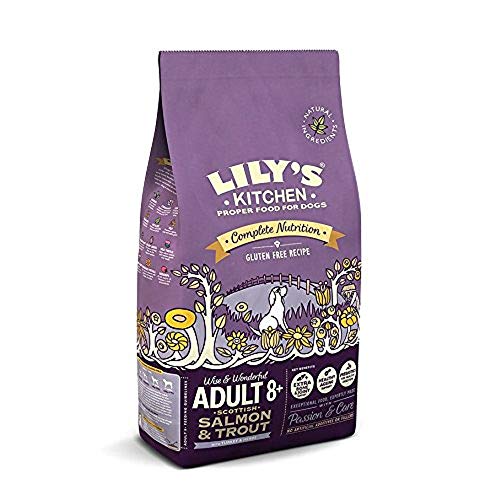 Lily's Kitchen - Croquettes Sans Gluten Au Saumon Et À La Truite D?Écosse, Pour Chiens Adultes De 8 Ans Et Plus - 7kg