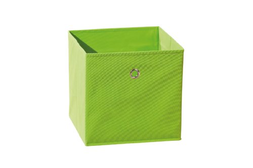 Boîte De Rangement - Winny - Pliable - Tissu - Vert - Anneau En Metal