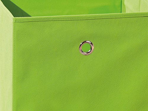 Boîte De Rangement - Winny - Pliable - Tissu - Vert - Anneau En Metal