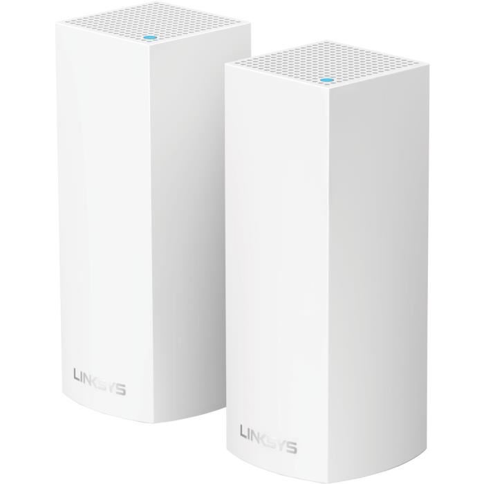 Linksys Velop Solution Wi-fi Multiroom Whw0302 - - Systeme Wi-fi - (2 Routeurs) - Jusqu'a 4000 Pieds Carres - Maillage - 1gbe - Wi-fi 5 - Bluetooth - Tri-bande