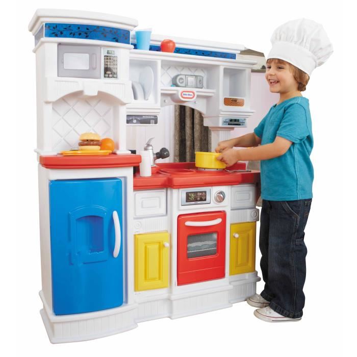 Cuisine Pour Enfant Little Tikes Prepn Serve Micro Ondes Refrigerateur Et Four 18 Accessoires Amusants