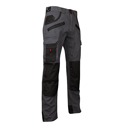 lma Pantalon de travail poches genouilleres -ARGILE- argile-gris-44