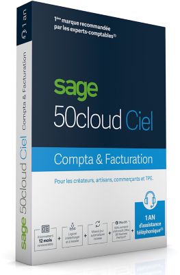 Sage 50 Cloud Ciel Compta + Facturation Abonnement 12 Mois (1 An D'assistance)
