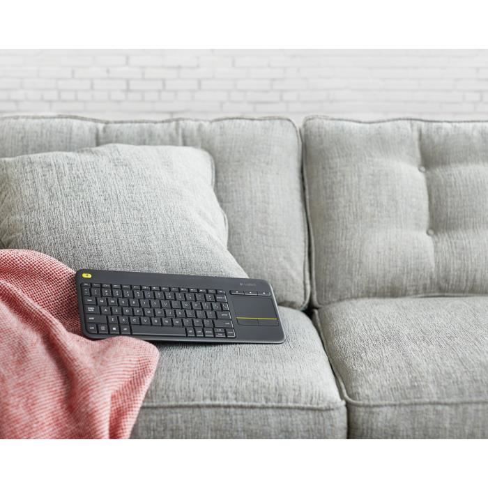 Clavier Tv Sans Fil Logitech K400 Plus Azerty Pave Tactile Noir