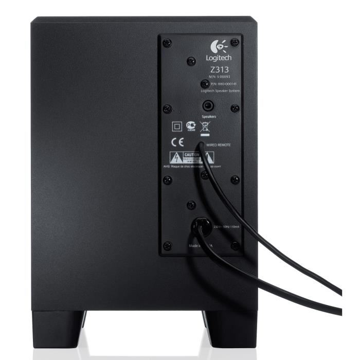 Enceinte Pc Filaire Logitech Z313 Speaker System Noir