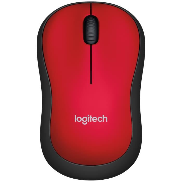 Souris Sans Fil Logitech M185 Rouge Ambidextre