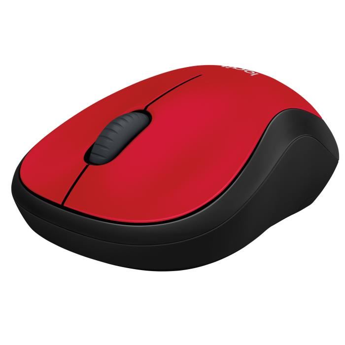 Souris Sans Fil Logitech M185 Rouge Ambidextre