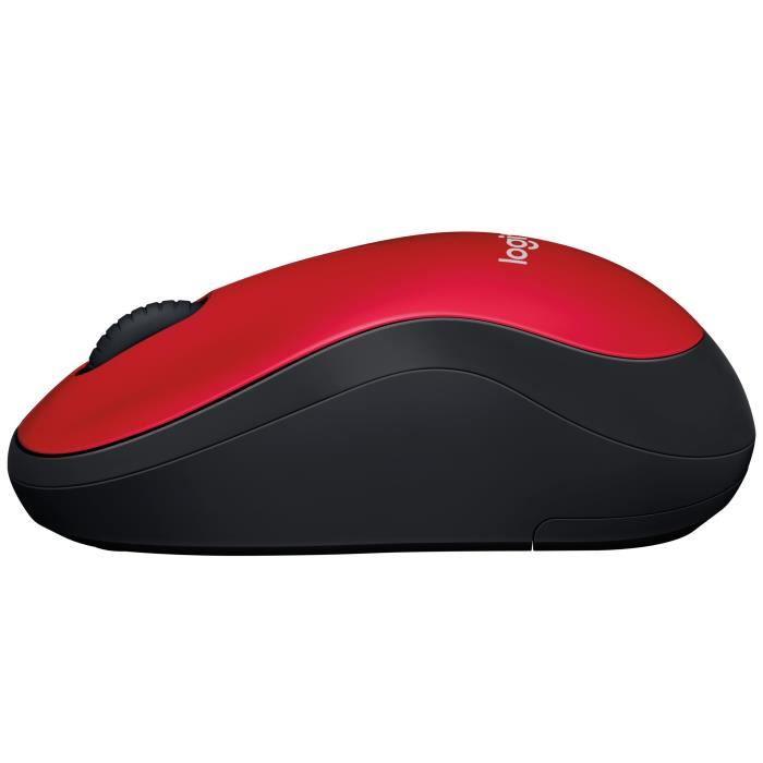 Souris Sans Fil Logitech M185 Rouge Ambidextre