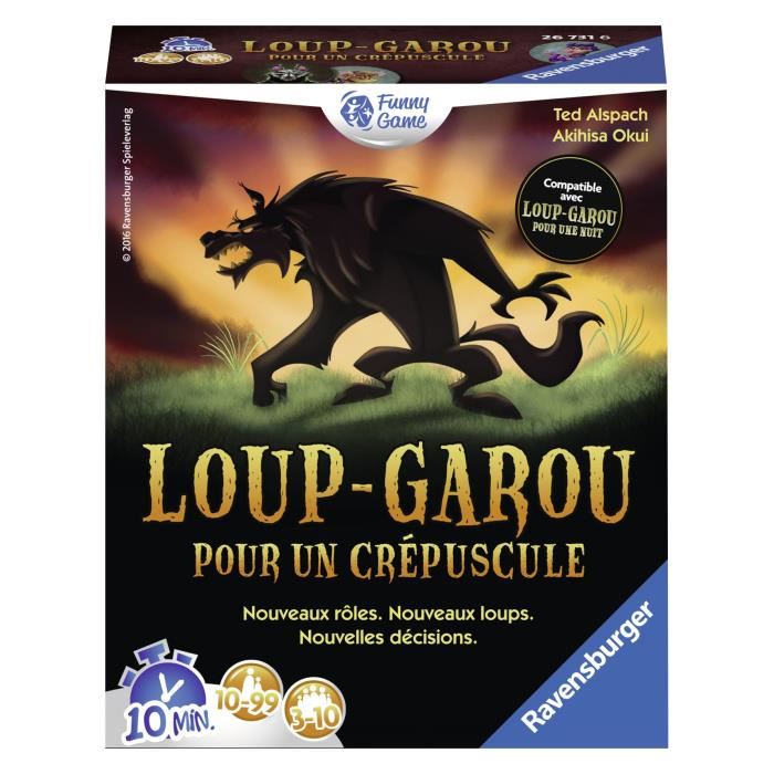 Loup-garou Pour Un Crepuscule - Ravensburger - Jeu Dambiance Enfants Et Adultes - Jeu De Rôle - 3 A 10 Joueurs Des 10 Ans