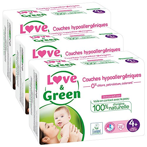 Love & Green Couches Hypoallergeniques T4+ 9-20kg 42 couches