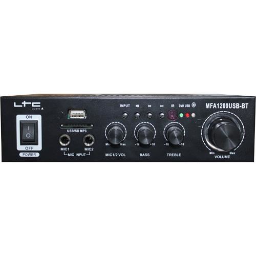 Amplificateur Karaoke Ltc Audio Mfa1200usb Bt Bl Bluetooth Usb Sd 2 X 50w