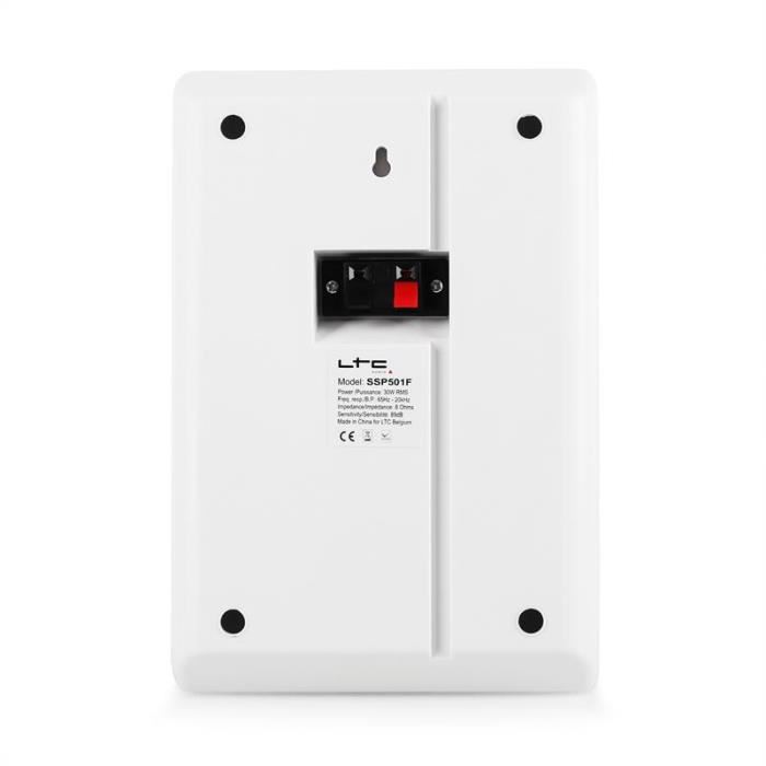 Enceintes Murales Extra-plates A 2 Voies - Ltc - Ssp501f-w - 5.25 / 13cm - Bas-medium A Membrane Papier