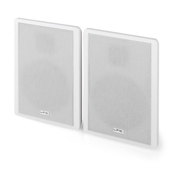 Enceintes Murales Extra-plates A 2 Voies - Ltc - Ssp501f-w - 5.25 / 13cm - Bas-medium A Membrane Papier