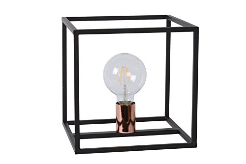 Lucide Lampe A Poser Metal H25cm Noir Noir 25x25x25cm