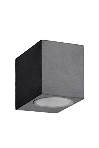 Applique Murale Exterieur Lucide Zora-applique Led D'exterieur Metal Carree H8cm Noir