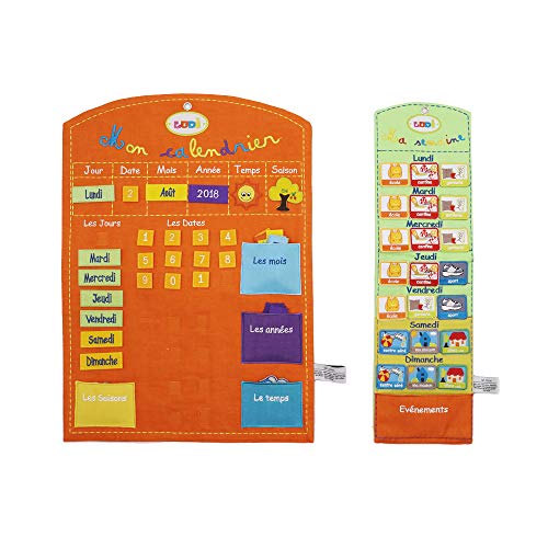 Calendrier Basic Et Semainier Ludi Orange Mixte Des 3 Ans