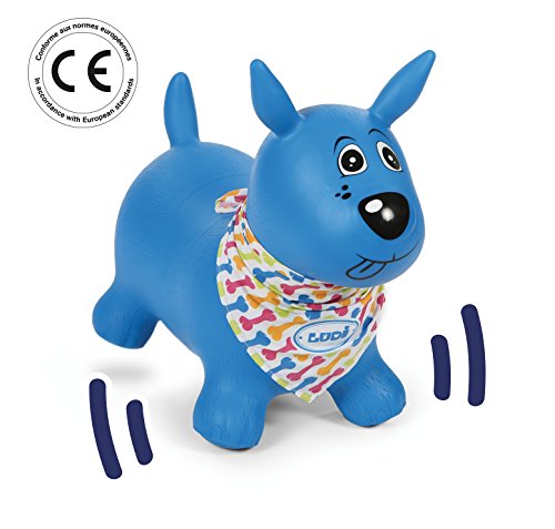 Ballon Sauteur Chien Bleu Ludi - Pour Enfant Des 10 Mois - Interieur Et Exterieur
