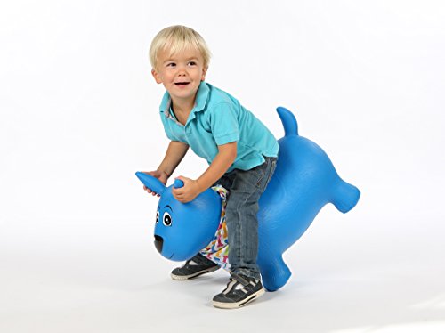 Ballon Sauteur Chien Bleu Ludi - Pour Enfant Des 10 Mois - Interieur Et Exterieur