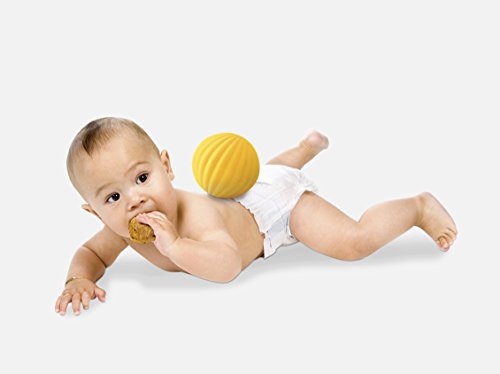 Balle Sensorielle Bleue Ludi Pour Bebe Plastique Souple Et Leger