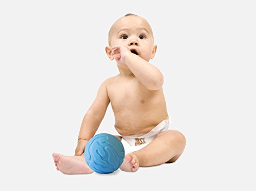 Balle Sensorielle Bleue Ludi Pour Bebe Plastique Souple Et Leger