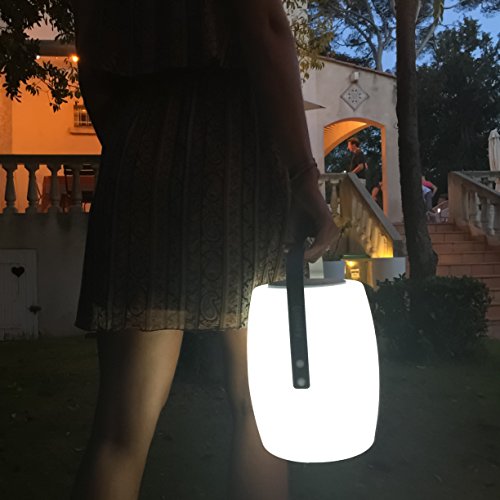 Lampe Enceinte Bluetooth Sans Fil Lumisky Lucy Play H31 Cm Led Blanc Et Multicolore Dimmable