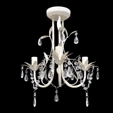 Vidaxl Lustre En Cristal Plafonnier Lampe Suspendue Eclairage Luminaire Salon 240686