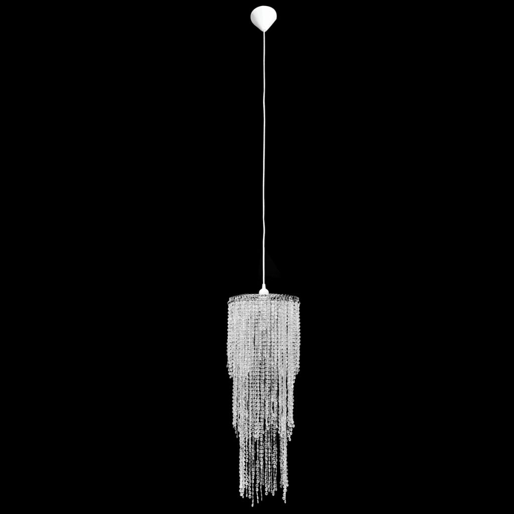 Lustre Suspendu Vidaxl Crystal 26 X 70 Cm E27 Style Industriel Cristal