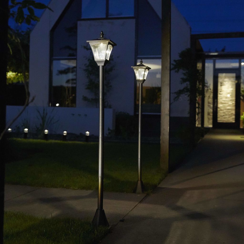 Luxform Lampe Led Solaire De Jardin A Piquet Casablanca Noir 31159