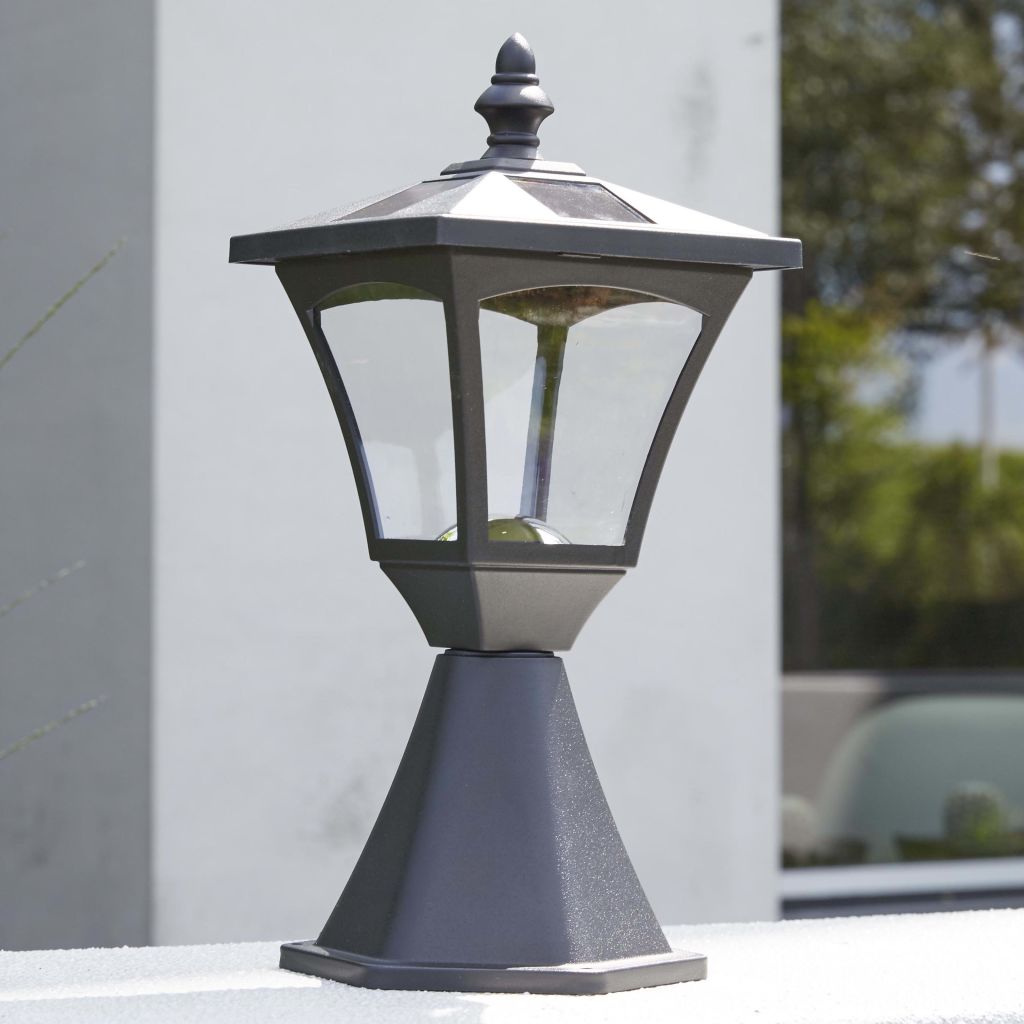 Luxform Lampe Led Solaire De Jardin A Piquet Casablanca Noir 31159