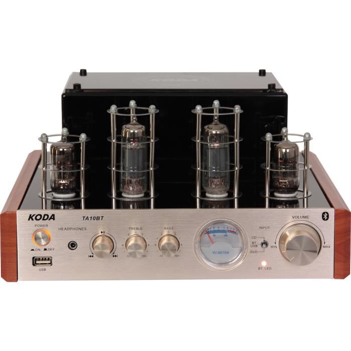 Amplificateur Stereo A Tubes Madison Mad-ta10bt 2x25w Rms Avec Entrees Cd, Dvd, Ligne, Usb Et Bluetooth 2.1+edr