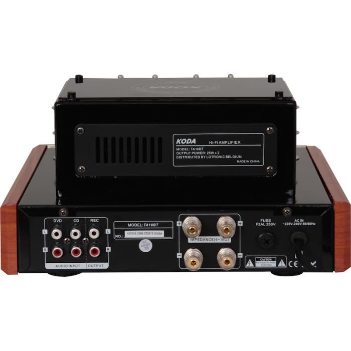 Amplificateur Stereo A Tubes Madison Mad-ta10bt 2x25w Rms Avec Entrees Cd, Dvd, Ligne, Usb Et Bluetooth 2.1+edr