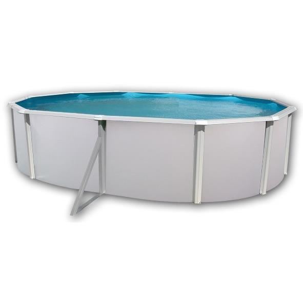 Kit Piscine Hors Sol Acier Toi - Magnum Compact - 550 X 366 X 132 Cm - Ovale (kit Complet Piscine Filtre Skimmer Et Echelle)