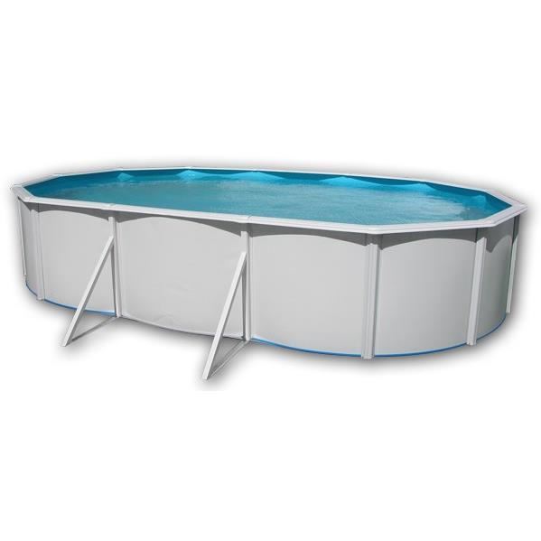 Magnum Compact Piscine Hors Sol Ovale En Acier 640 X 366 X 132 Cm (kit Complet Piscine Filtre Skimmer Et Echelle)