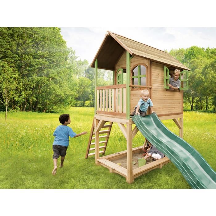 Maison enfant exterieur en bois Sarah  3.73 x 1.72 x 2.90 m