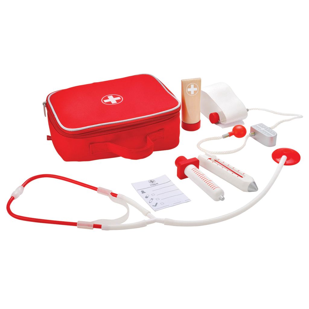 Mallette De Medecin - Hape - Doctor On Call - Mixte - A Partir De 3 Ans - Rouge