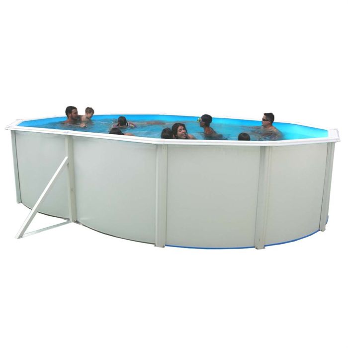 Mallorca Piscine Hors Sol En Acier Ovale 550 X 366 X 120 (kit Complet Piscine Filtre Skimmer Et Echelle)