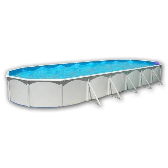 Piscine Hors Sol Ovale En Acier - Toi - Mallorca - 55000l - Filtre A Sable - Skimmer