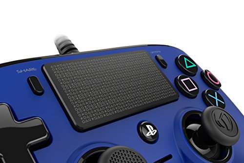 Manette De Jeu Filaire Compacte - Nacon - Ps4 - Bleue - 2 Moteurs A Vibrations