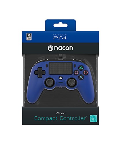 Manette De Jeu Filaire Compacte - Nacon - Ps4 - Bleue - 2 Moteurs A Vibrations