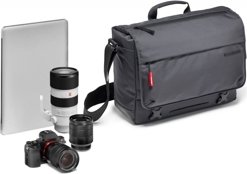 Sac A Bandouliere Manfrotto Manhattan Speedy 10 Tissu Synthetique Gris Pour Appareil Photo