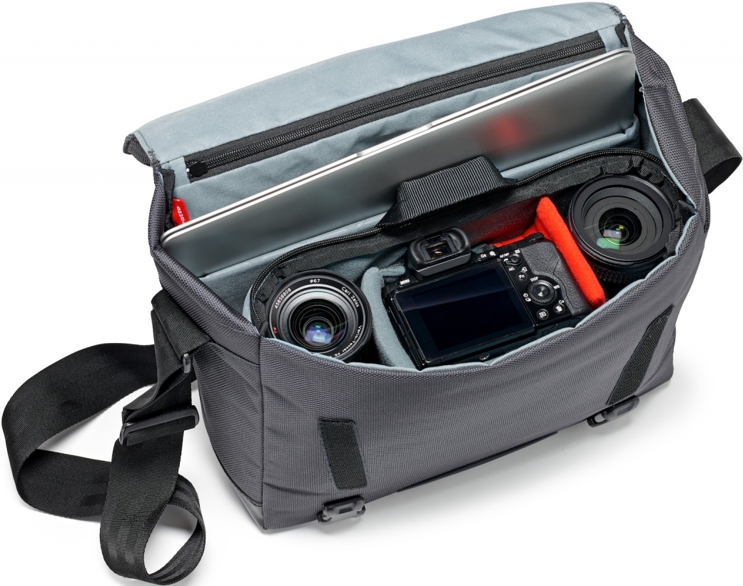 Sac A Bandouliere Manfrotto Manhattan Speedy 10 Tissu Synthetique Gris Pour Appareil Photo