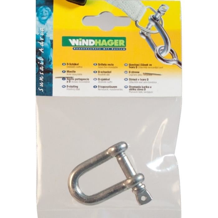 Windhager 07332 Manille Forme D Inox Arg...