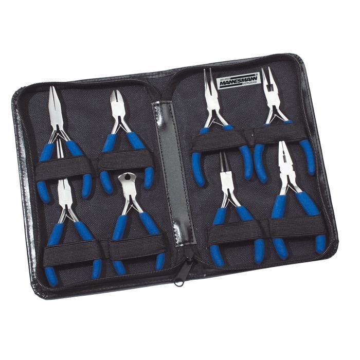 MANNESMANN Jeu de 8 pinces electroniques - 100 / 110 / 115 / 120 / 145 mm - Bleu