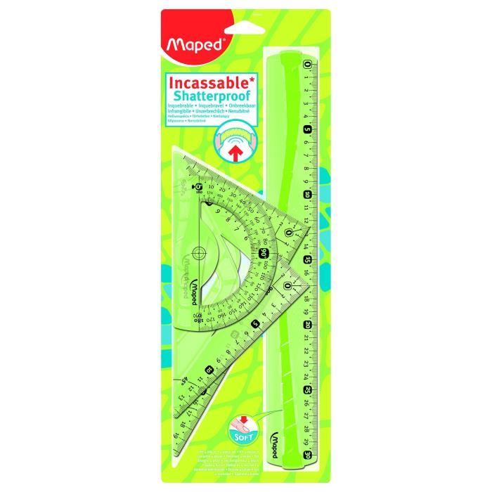Maped Kit Tracage Flex Incassable 30cm 4 Pieces