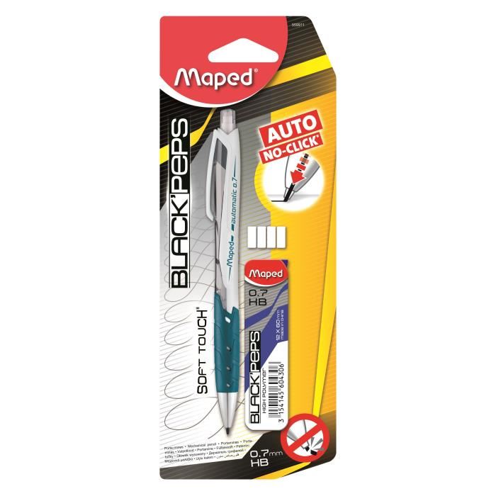 Porte Mine Automatique Maped Hb 07 Mm Avec Etui Et 4 Gommes De Rechange