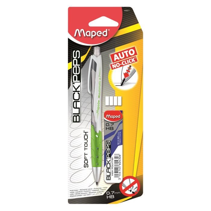 Porte Mine Automatique Maped Hb 07 Mm Avec Etui Et 4 Gommes De Rechange